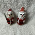 New ListingVintage Spun Silk/Felt Santa/Pixie Christmas Ornaments Lot 2 Japan AA17
