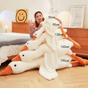 50-130cm Cute Big Goose Plush Toys Soft Stuffed Sleeping Pillow Dolls Kids Gifts
