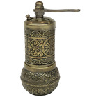 4.3'' Pepper Mill Grinder Salt Spice Seed Old Brass Color Turkish Ottoman Vintag