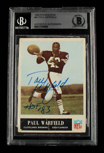 Paul Warfield Signed 1965 Philadelphia #41 Inscribed 