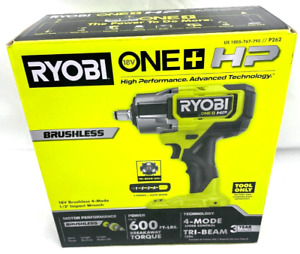 Ryobi P262 ONE+ HP 18V 1/2” 4-Mode Brushless Cordless Impact Wrench 600 Ft-lbs