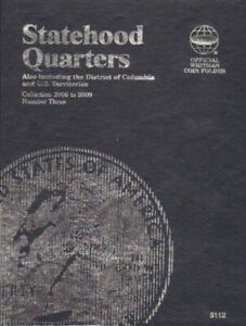 US State Quarters Mini Coin Album 2006 2009 Whitman Folder 8112 No 3 Free S&h