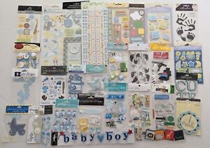 Large Lot of Baby Boy Scrapbooking Stickers 29 Packs Jolee's Sticko Recollection