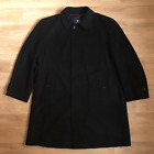 Burberry london Trench Coat jacket Nova Check CASHMER WOOL men's BLACK 46US XL