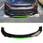 For Kia EV6 UNIVERSAL Front Bumper Lip Spoiler Splitter Gloss Black Green (For: 2023 Kia Rio)