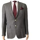 Caruso for Maco Men Gray Linen/Silk/Wool Sport Coat Blazer Sz 40R (Eu 50) Italy