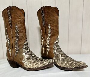Black Jack Eastern Rattlesnake Cowboy Boots Size 12D Men’s