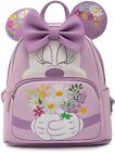 Loungefly Disney Minnie Mouse Holding Flowers Womens Double Strap Shoulder Bag