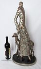 Art Deco Lady with Greyhound Dog Figural Sculpture