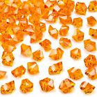 150PCS Orange Crystals Fake Crushed Diamonds Plastic Acrylic Clear Ice Rock