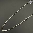 Italian Solid Sterling Silver Bead Ball Chain Necklace 925 Silver Chain Unisex