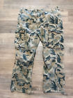 LEVI STRAUSS Mens Green Ace Cargo Camo Pants Size 38x30 Twill White Tag Utility