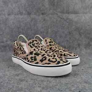 Womens Sneakers Canvas Slip On Shoes 7 Leopard Print Fashion Casual Classic Flat