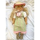American Girl Caroline Abbott Retired 18” Doll Work Dress Boots Meet Hat Bonnet