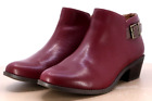 Vionic Millie Women's Booties Boots Size 8 Leather Oxblood Red EUC