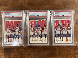 1991-92 Skybox Barcelona Basketball USA Dream Team #544 545 546 PSA 10 Set Of 3