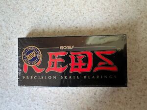BONES REDS Skateboard Bearings 8-Pack 8mm Precision Size 608 (Standard)