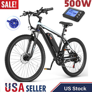 Electric Bike Mountain Bicycle, 500W 26'' Ebike w/ 48V 7.8 Ah Li-Battery Adults@