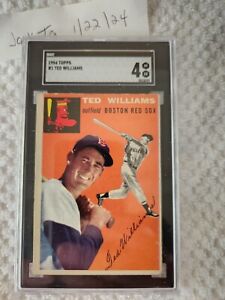 1954 Topps Ted Williams #1, SGC 4  VG-EX