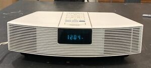 New ListingBose Wave Radio Alarm Clock AM/FM Radio AWR1-1W Tested Works - Sticky Buttons