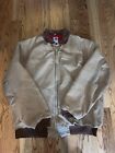 Vintage black Carhartt Santa Fe jacket Sz 2X red quilt lined insulated
