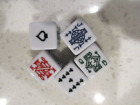 Poker Dice Set of 5 New Gaming Travel Game Dice + FREE Las Vegas Poker Chip