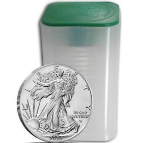 2024 1 oz American Silver Eagle Coin BU - Tube of 20 Coins #A223
