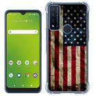 For at&t Fusion/Radiant Max 5G clear ShockProof TPU Case(Rustic US Flag)