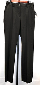 Worthington Black Straight Leg High-Rise Pants Size 10 Long NWT