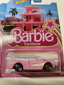 💞💖 Hot Wheels Barbie The Movie 1956 Corvette Pink 💖💞