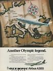 1981 OLYMPIC Airways AIRBUS A300 widebody jetliner ad airlines advert GREECE