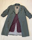 Newport Harbor Military Green Lined Trench Coat, 100% Wool Made in USA