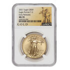 2021 $50 Gold Eagle Type 2 NGC MS70 Early Releases Gold Label ER T2 Bullion Coin