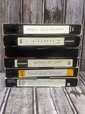 Lot Of 6 Prerecorded VHS Used As Blanks. Music Documentary Jimi Hendrix Stones