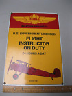 Reproduction FLIGHT INSTRUCTOR ON DUTY SHELL METAL PORCELAIN SIGN