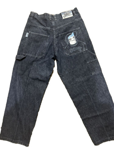 Vtg SouthPole embroidered Y2K Carpenter Skate Jeans Hip Hop JNCO Style 36