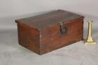 RARE PILGRIM PERIOD 17TH C CHIP CARVED OAK ENGLISH BIBLE BOX IN OLD SURFACE