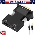HDMI Female to VGA Male Converter 15-pin Video Adapter Power Cable 1080P Signal