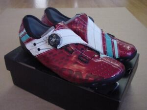 New Bont Helix carbon cycling shoes with boa Red and White euro size 46
