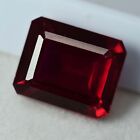 10 Ct Natural Red Ruby Pigeon Mozambique Emerald Cut Certified Loose Gemstone