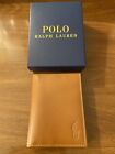 Polo Ralph Lauren Leather Wallet Bifold Saddle Smooth Rich Case ID Wallet NEW