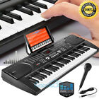 Smart Digital Piano Keyboard 61 Key - Portable Electronic Instrument with Mic