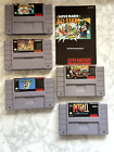 Super Nintendo SNES Game Lot Of 5 Super Mario World All Stars Donkey Kong Tested