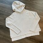Athleta Rest Day Hoodie Sweater Dove Gray Heather Cropped Women’s Size Large
