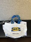 IKEA Knolig Mini Zipper Coin Keychain Bag Tote Key Holder White