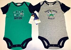 Notre Dame Fighting Irish Bodysuits Two Piece Set Baby Toddler New! 12 Month 12M
