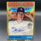 New Listing2023 Topps Archives Fan Favorites Bobby Miller Gold Rookie Auto /50 Dodgers