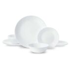 White Glass Home Dinnerware Set, 12 Piece Service for 4