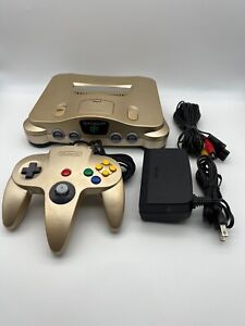 Nintendo 64 Console Limited Edition toys R' Us Gold N64 Tested Working