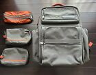 Tumi T-Pass Ballistic Nylon Business backpack- Grey w/orange leather handle